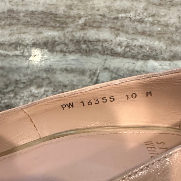 Stuart Weitzman Nude Leather Pointed-Toe Pumps - Picture 7 of 7